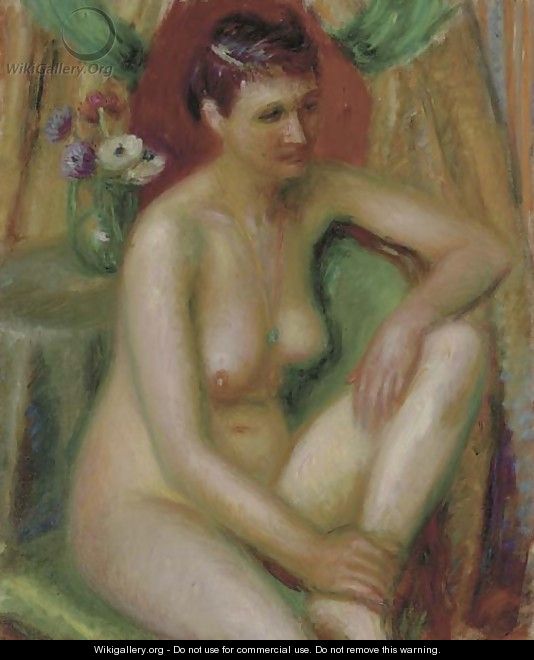 Nude with Jade Pendant - William Glackens