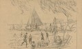 Bathers and Sailboat - William Glackens