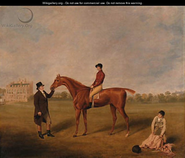King David with Jockey Up and held by a Trainer at Newcastle - William Henry Davis