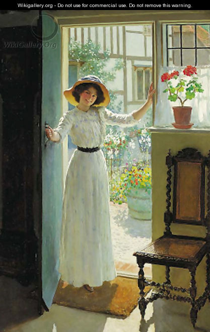 At the cottage door - William Henry Margetson