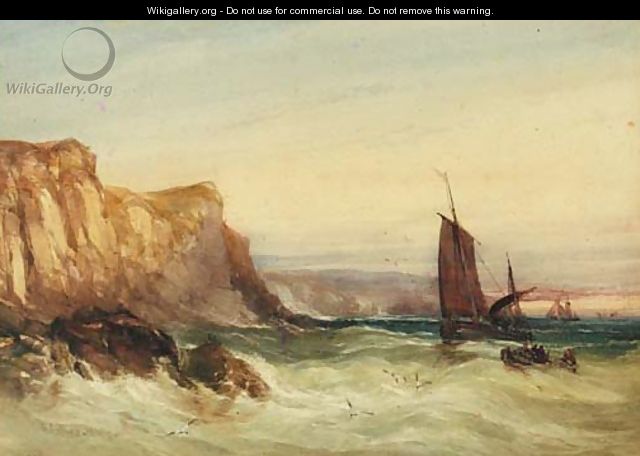 Fishing vessels off the coast - William Callow