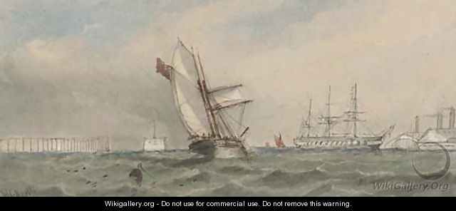 Scenes in the dockyard at Chatham - William Calcott Knell