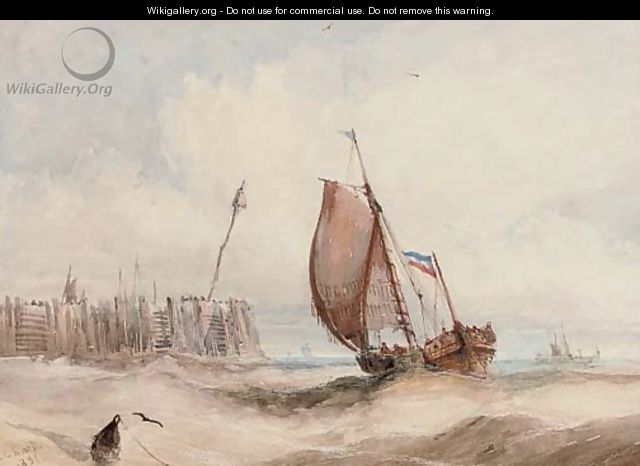 Running out on the tide - William Calcott Knell
