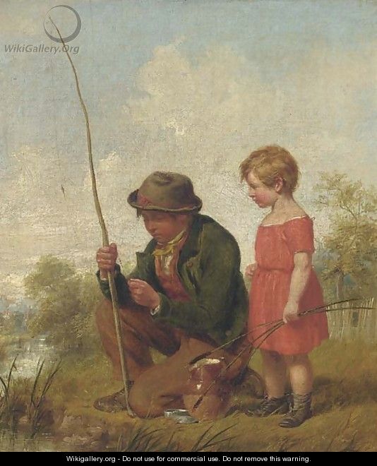 Baiting the hook - Valentin Walter Bromley