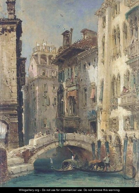 View of a canal, Venice - William Callow