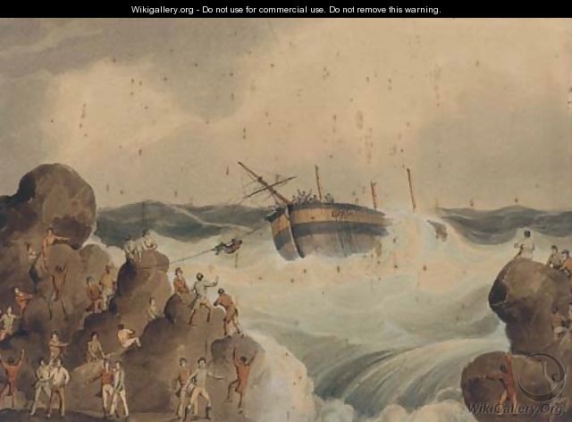 Salvaging the wreck - William Daniell, R. A.