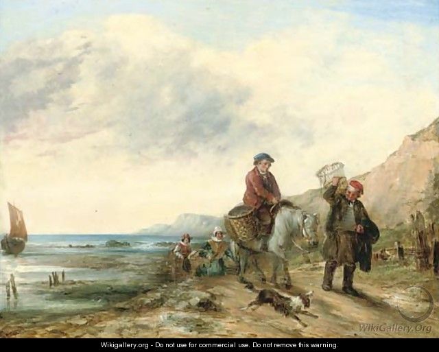Fisherfolk returning with the catch - William Collins