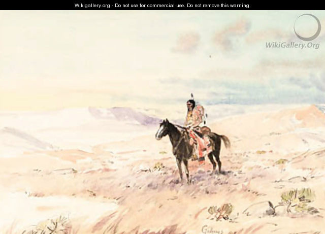 Indian on Horseback - Elling William Gollings