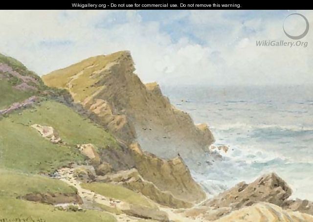 The end of the headland, Newquay - William Edwards Croxford