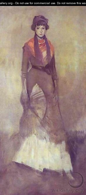 Harmony In Fawn Color And Purple Portrait Of Miss Milly Finch 1885 - James Abbott McNeill Whistler
