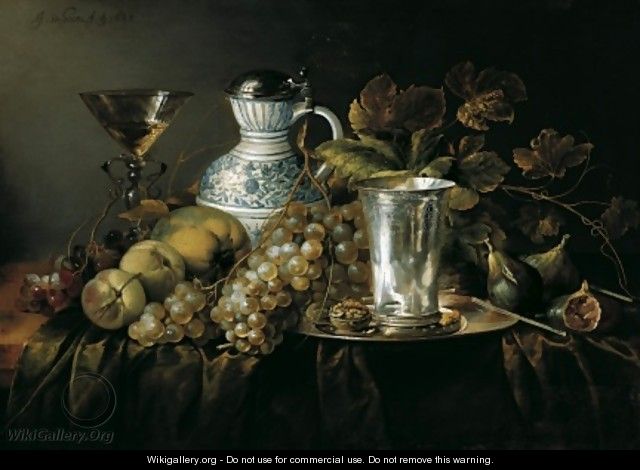 Fruit Still Life with a Silver Beaker 1648 2 - Jan Davidsz. De Heem