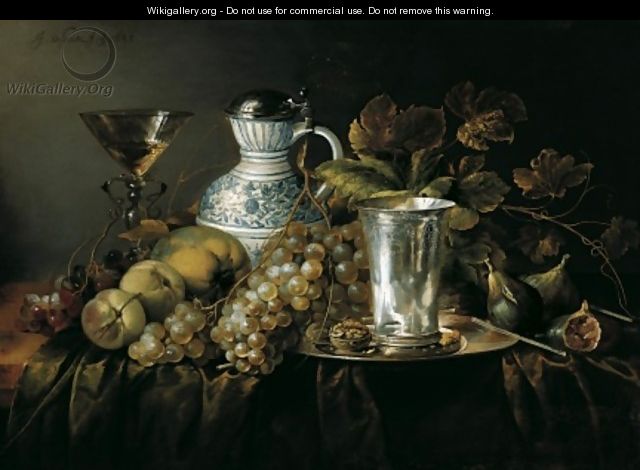 Fruit Still Life with a Silver Beaker 1648 - Jan Davidsz. De Heem