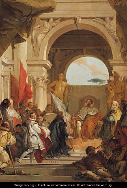 The Investiture of Bishop Harold as Duke of Franconia sketch ca 1751 - Giovanni Battista Tiepolo