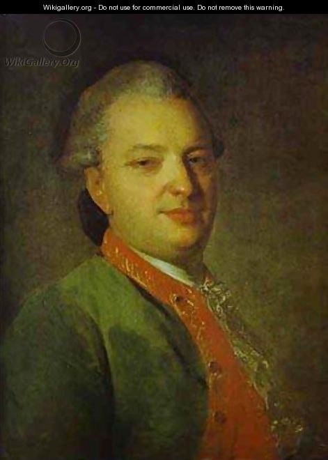 Portrait Of The Poet V I Maykov 1760s - Fedor Rokotov