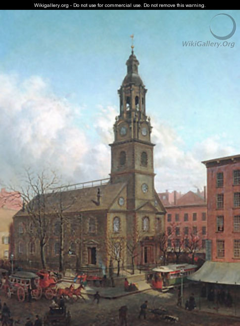 The North Dutch Church Fulton and William Streets New York 1869 - Edward Lamson Henry