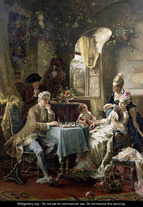 The Chess Players 1887 - Willem Herreyns