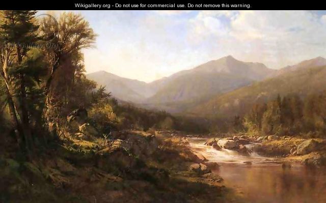 Landscape with Mountains and Stream - Alexander Helwig Wyant