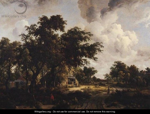 Village with Water Mill Among Tree 1660-1670 - Meindert Hobbema