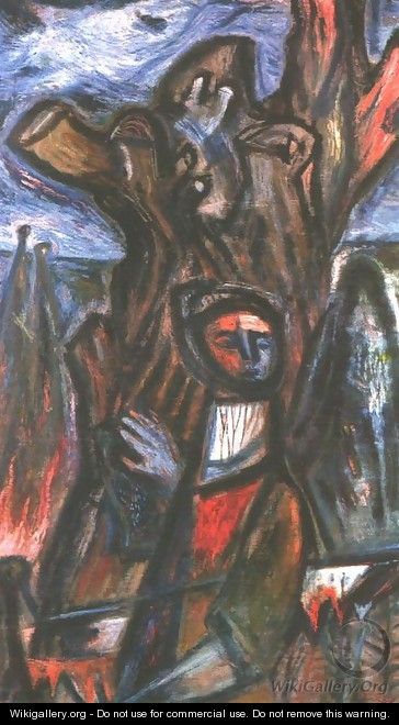 Dark Times IX (Angel with Truncated Tree) 1944 - Gyula Hincz