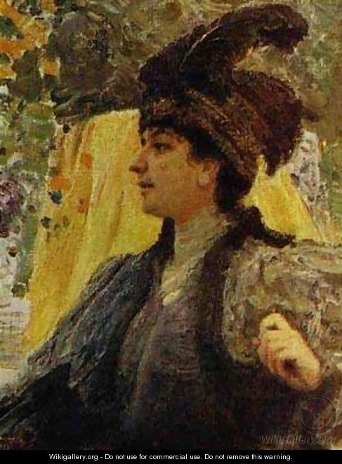 Portrait Of V V Verevkina 1916 - Ilya Efimovich Efimovich Repin