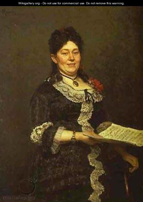 Portrait Of The Singer Alexandra Molas 1883 - Ilya Efimovich Efimovich Repin