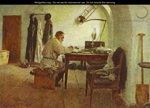 Leo Tolstoy In His Study 1891 - Ilya Efimovich Efimovich Repin