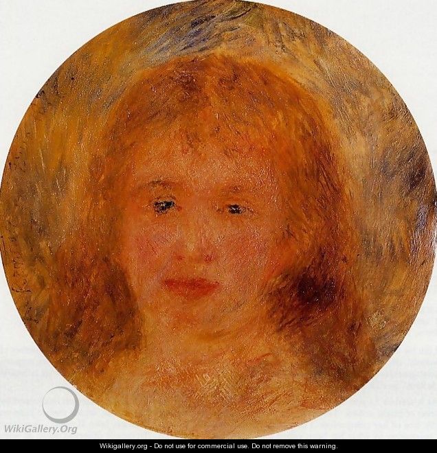 Womans Head (aka Jeanne Samary) 1877 - Pierre Auguste Renoir