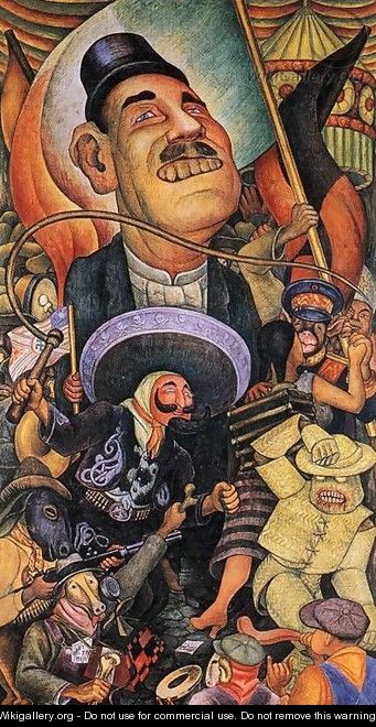 Carnival of Mexican Life Dictatorship 1936 - Diego Rivera
