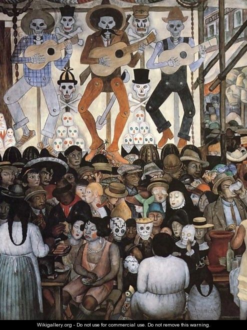 The Day of the Dead(Dark Version) 1924 - Diego Rivera