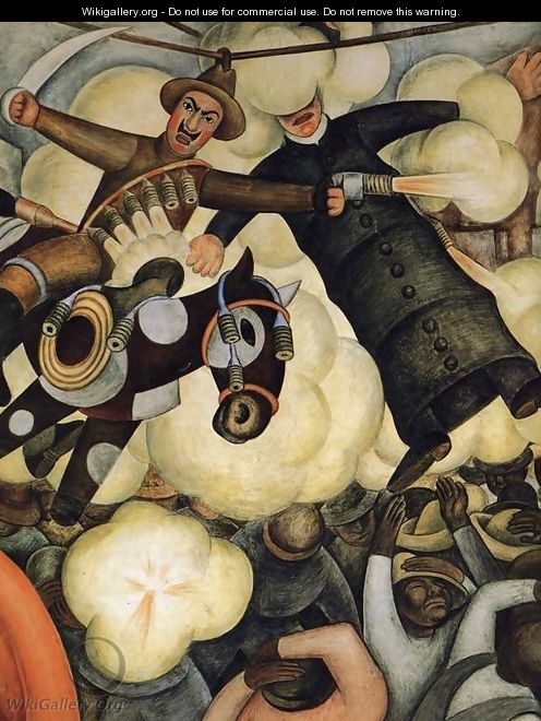 The Burning of the Judases Detail 1923 to 24 - Diego Rivera