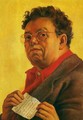 Self Portrait Dedicated to Irene Rich (Autorretrato dedicado a Irene Rich) 1941 - Diego Rivera