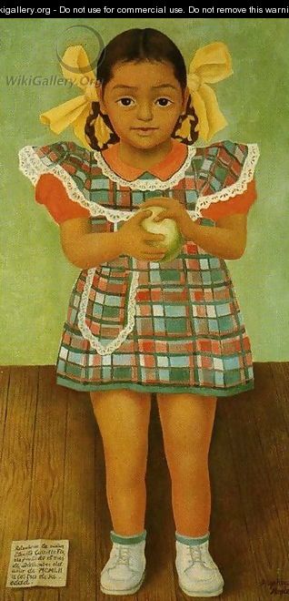 Portrait of the Young Girl Elenita Carrillo Flores (Retrato de la nina Elenita Carrillo Flores) 1952 - Diego Rivera