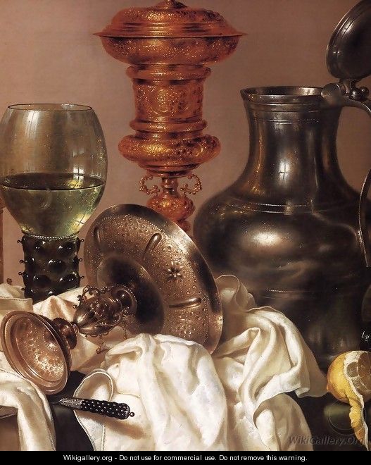 Still life with Gilt Goblet (detail) 1635 - Willem Claesz. Heda