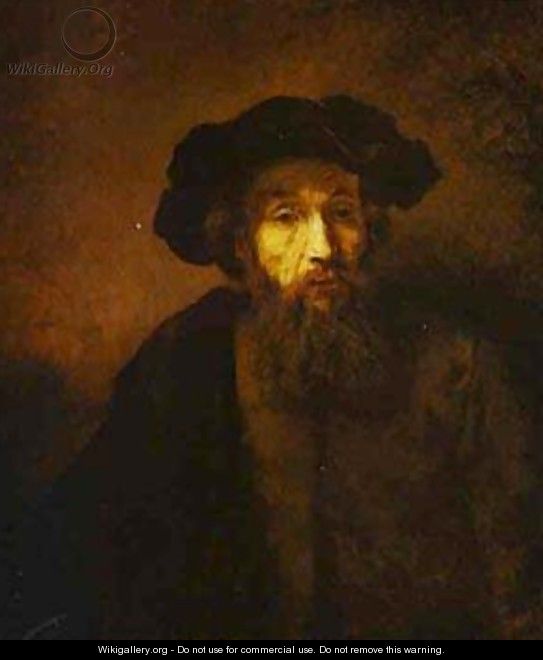 A Bearded Man In A Beret 1657 - Harmenszoon van Rijn Rembrandt
