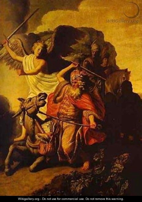 The Ass Of Balaam Talking Before The Angel 1626 - Harmenszoon van Rijn Rembrandt