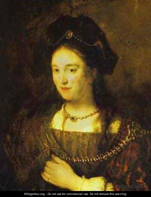 The Artists Wife Saskia 1643 - Harmenszoon van Rijn Rembrandt