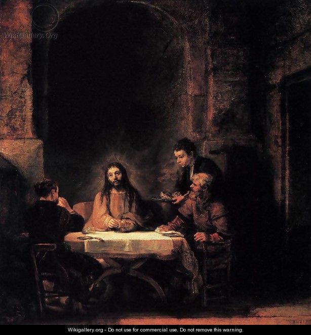 Supper at Emmaus 1648 - Harmenszoon van Rijn Rembrandt