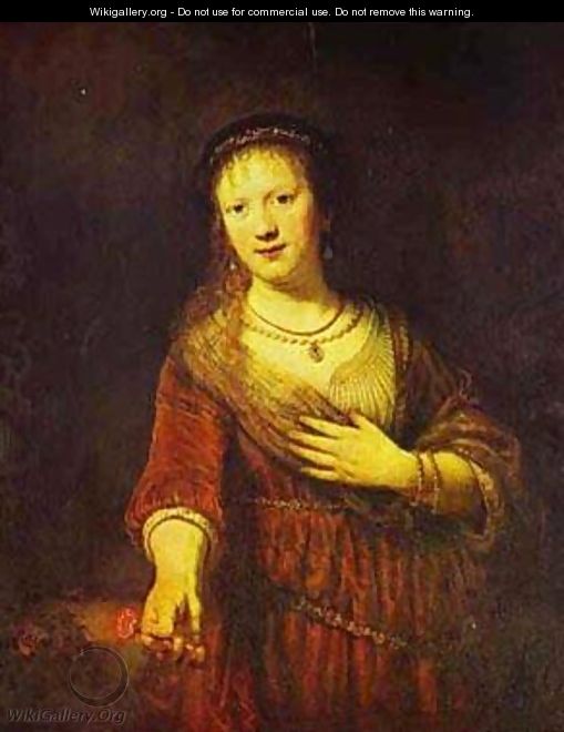 Saskia At Her Toilet 1641 - Harmenszoon van Rijn Rembrandt