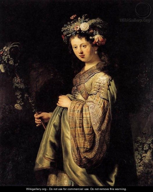 Saskia as Flora 1634 - Harmenszoon van Rijn Rembrandt