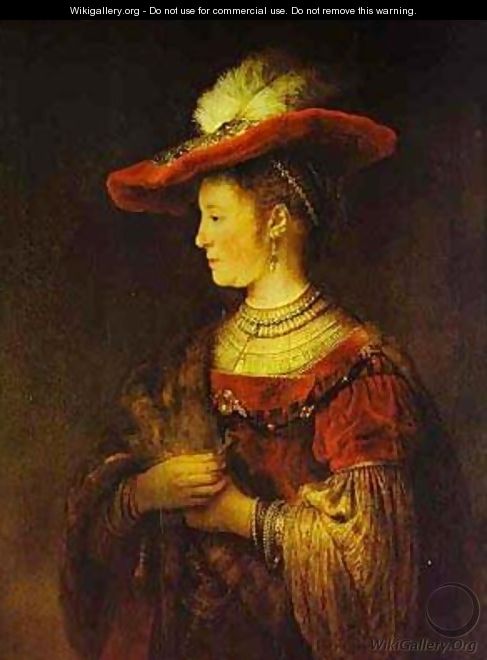 Portrait Of Saskia 1634 - Harmenszoon van Rijn Rembrandt
