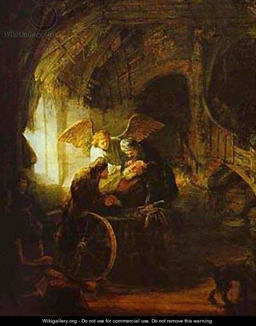 Tobias Returns Sight To His Father 1636 - Harmenszoon van Rijn Rembrandt