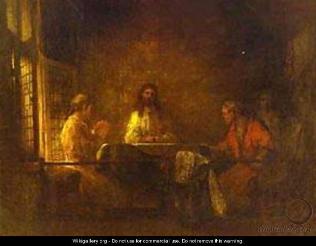 The Pilgrims At Emmaus - Harmenszoon van Rijn Rembrandt