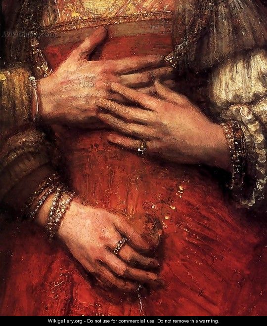 The Jewish Bride (detail) 1665 - Harmenszoon van Rijn Rembrandt