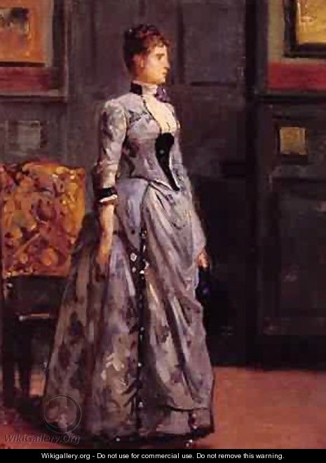Portrait of a woman in blue - Aime Stevens