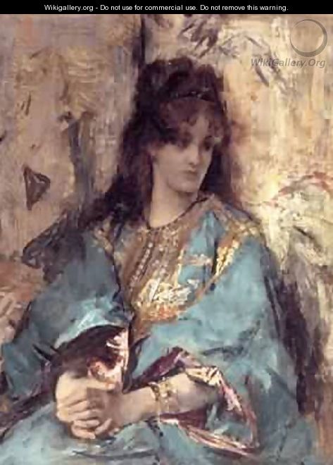 A Woman Seated in Oriental Dress - Aime Stevens