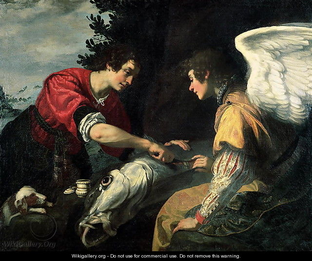 Tobias and the Archangel Raphael - Jacopo Vignali