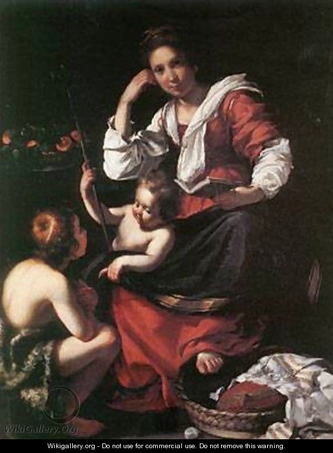 Madonna And Child With The Young St John 1620 - Bernardo Strozzi
