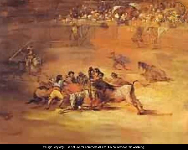 Scene Of Bullfight 1824-1825 - Francisco De Goya y Lucientes