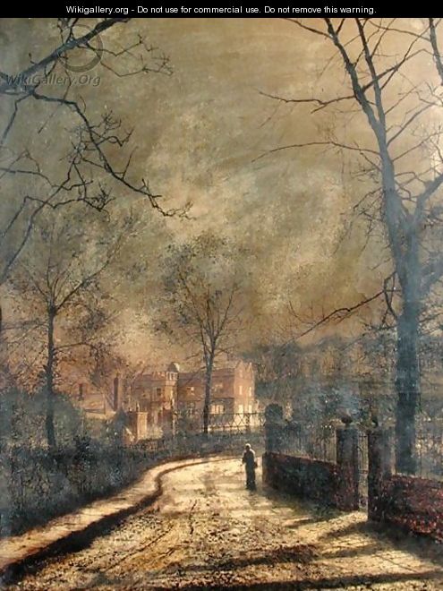 Autumn Scene Leeds 1874 - John Atkinson Grimshaw