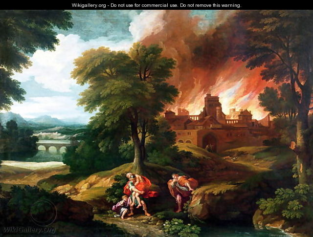 The Burning of Troy - Nicolas Poussin